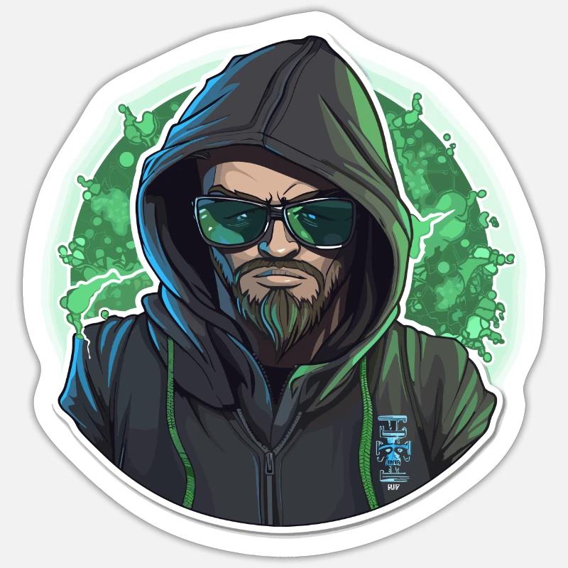 Ethical Hacker - Illustration - Sticker size S (10 x 10 cm) - white matte