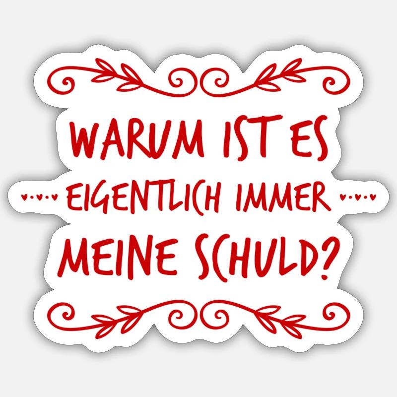 ich bin der Sündenbock - Sticker Größe S (10 x 10 cm) - Mattweiß