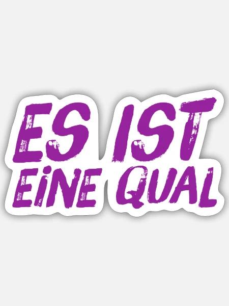 was für eine Mühe - Sticker Größe S (10 x 10 cm) - Mattweiß
