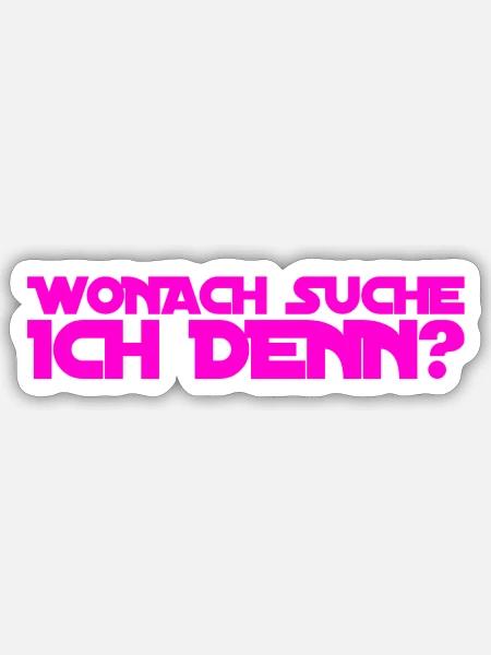 auf der Suche wonach? - Sticker Größe S (10 x 10 cm) - Mattweiß