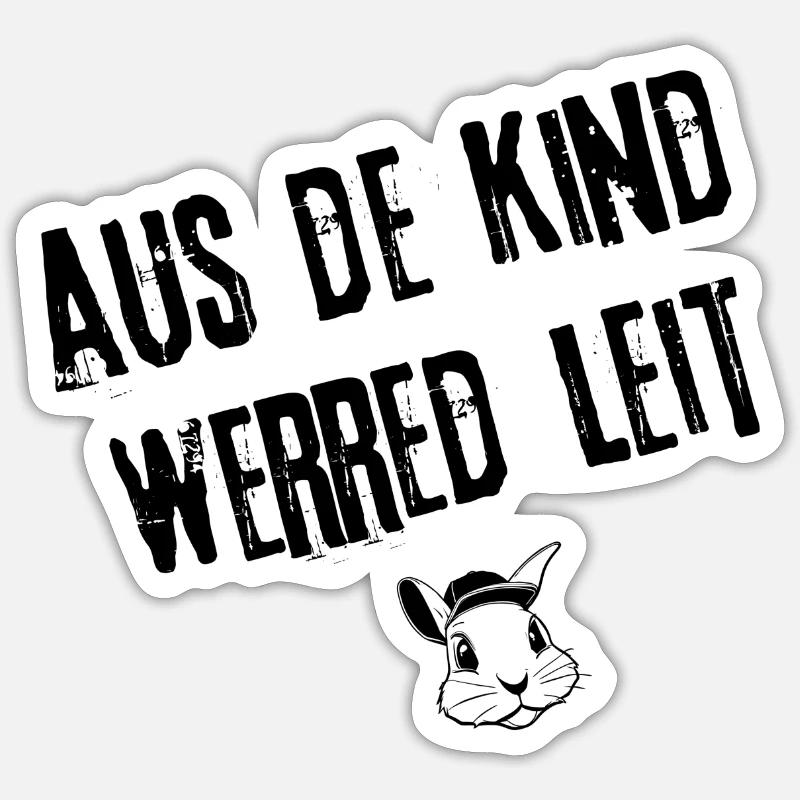 Leitwerdung | Redewendung - Sticker Größe S (10 x 10 cm) - Mattweiß