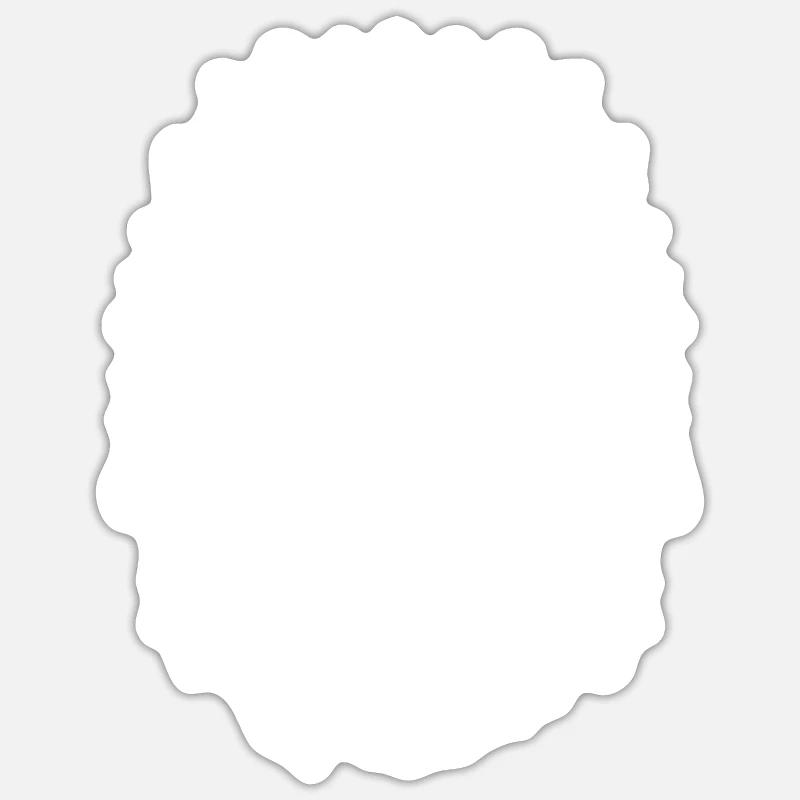 Chef Visage Plume Coiffe Plumes - Sticker taille S (10 x 10 cm) - blanc mat