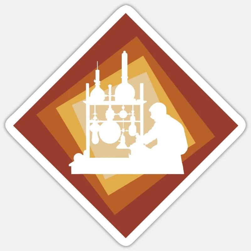 Biochemistry Molecule Molecule - Sticker size S (10 x 10 cm) - white matte