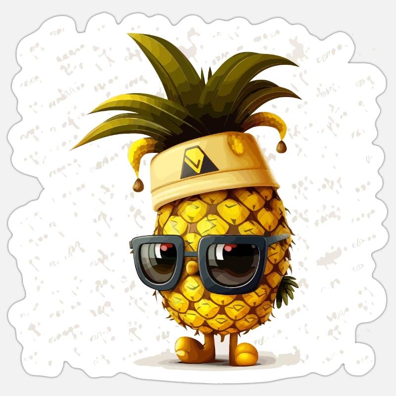 Pineapple Paradise - Sticker size S (10 x 10 cm) - white matte