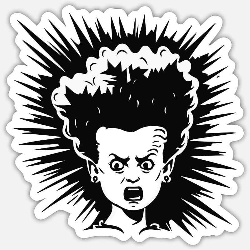 Shocked expression Sticker size S (10 x 10 cm)