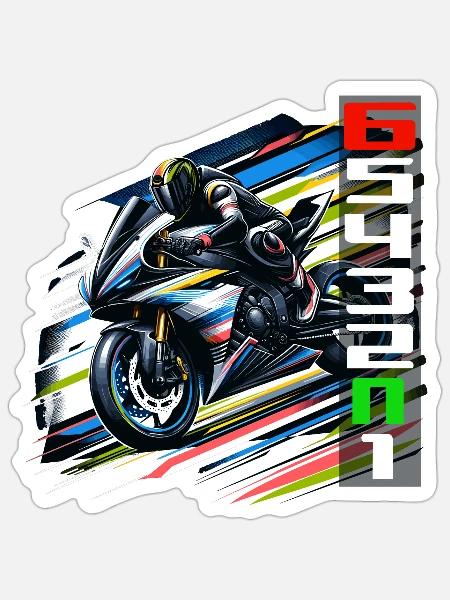 Oneupsixdown R1 - Sticker Größe S (10 x 10 cm) - Mattweiß
