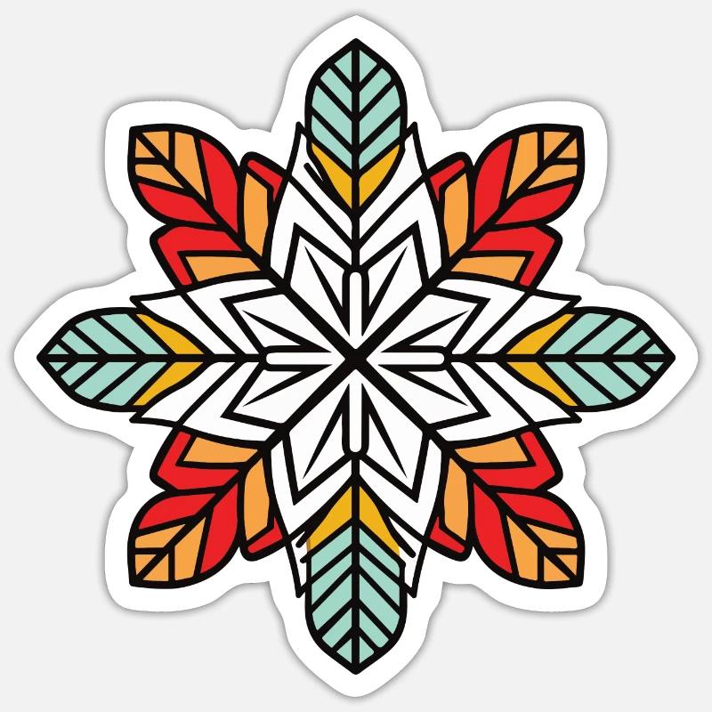 Frost Symbol Winter Flake - Sticker size S (10 x 10 cm) - white matte