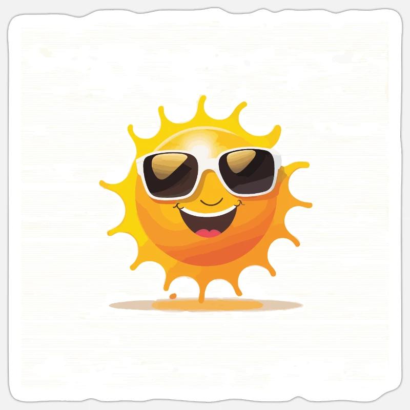 Sunny Disposition - Sticker size S (10 x 10 cm) - white matte