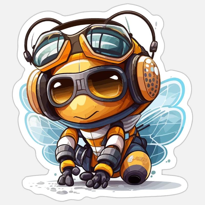 Buzzing Champion Sticker size S (10 x 10 cm)