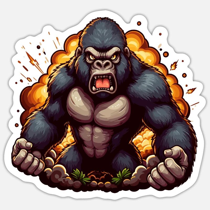 Gorilla Sticker size S (10 x 10 cm)