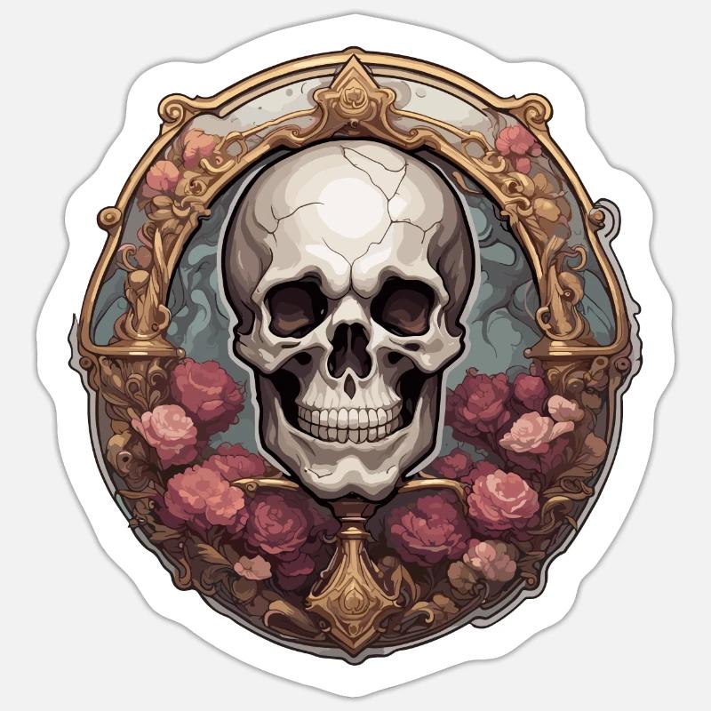 Skull / Skull / Skeleton / Gothic / Horror Sticker size S (10 x 10 cm)