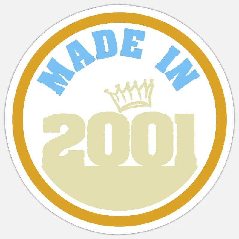 2001 - Sticker size S (10 x 10 cm) - white matte