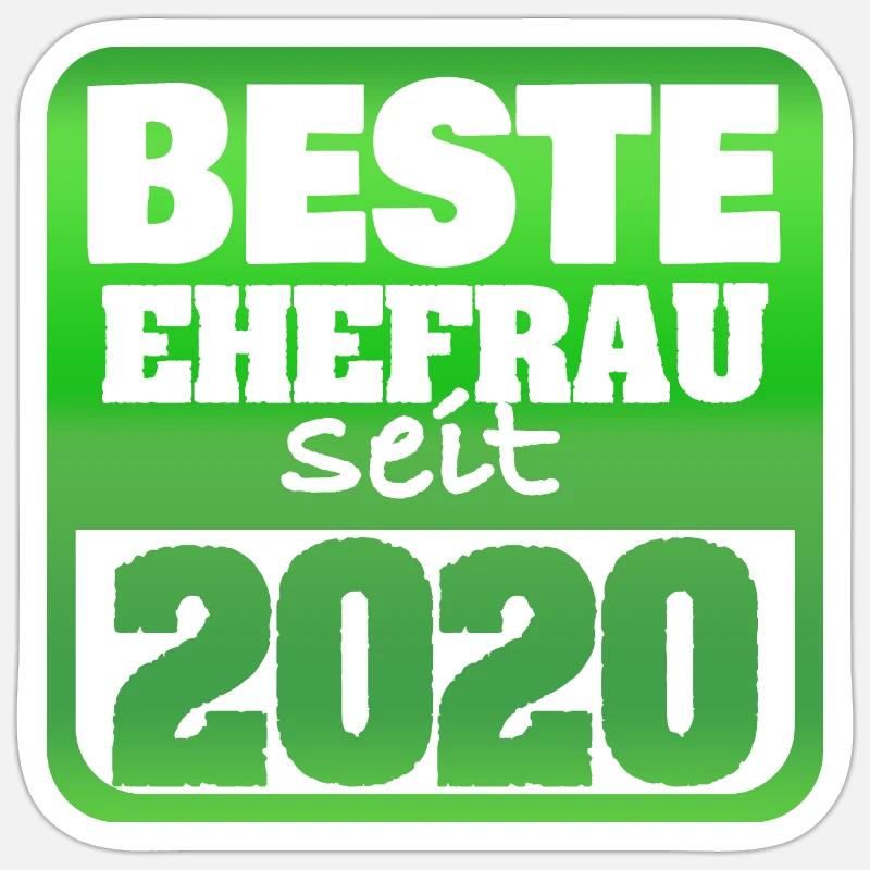 Frau 2020 - Sticker Größe S (10 x 10 cm) - Mattweiß