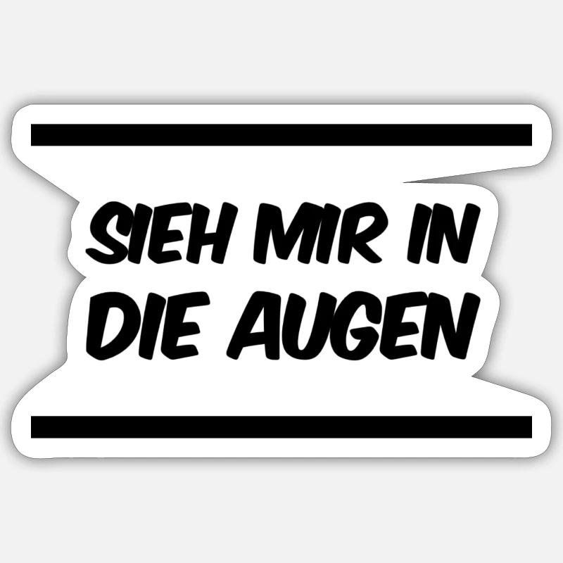 sieh mich bitte an Sticker Größe S (10 x 10 cm)