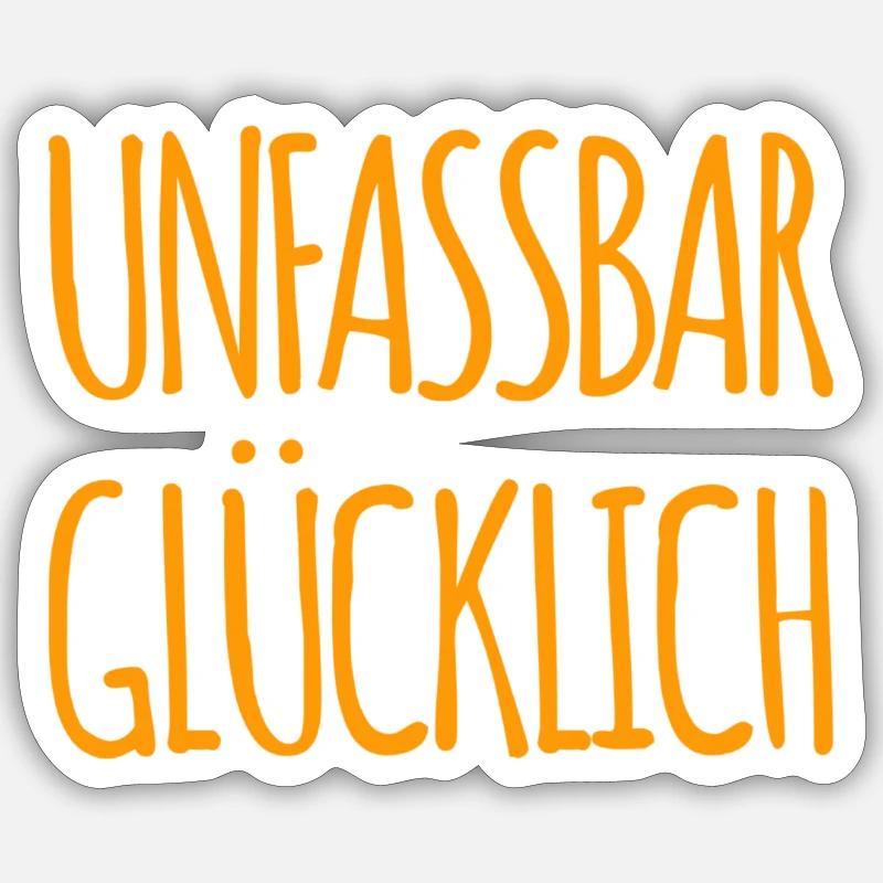 ich bin gut gelaunt - Sticker Größe S (10 x 10 cm) - Mattweiß