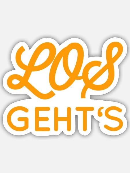 fangen wir an - Sticker Größe S (10 x 10 cm) - Mattweiß