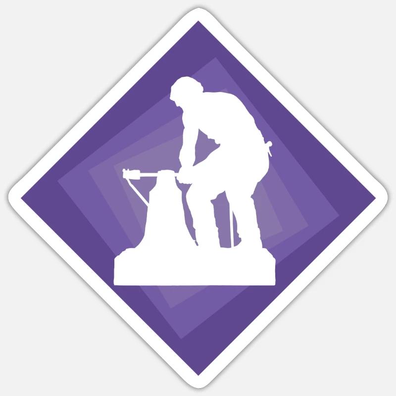 Blacksmith Forging Craft Sticker size S (10 x 10 cm)