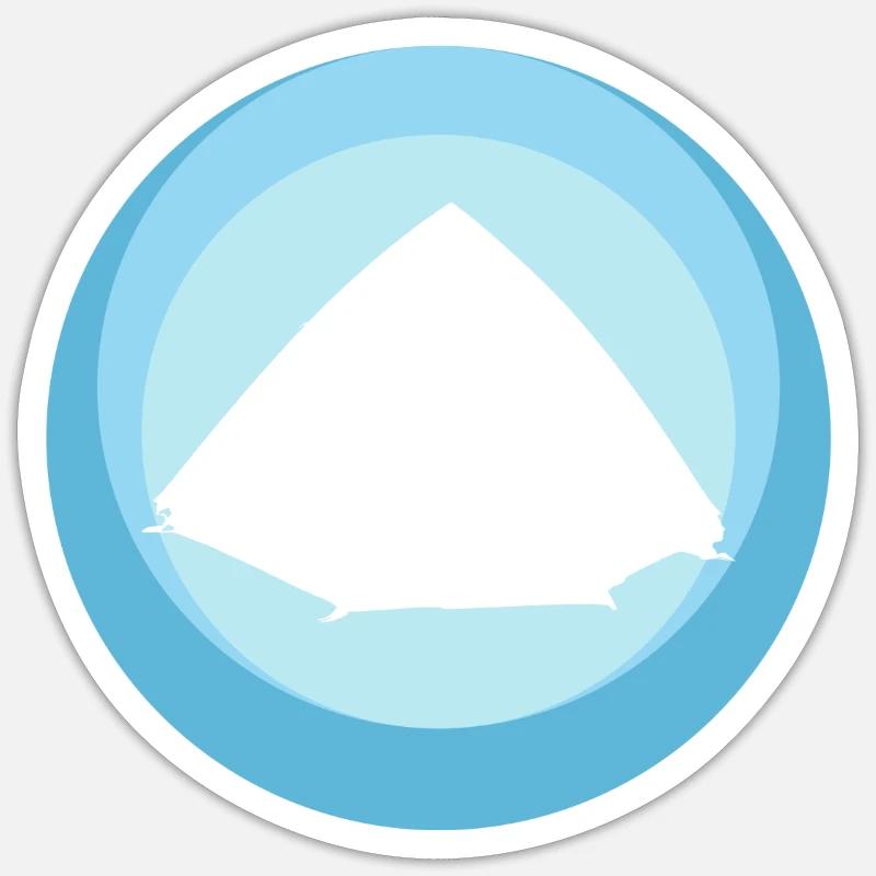 Camper Tentes de camping-car - Sticker taille S (10 x 10 cm) - blanc mat