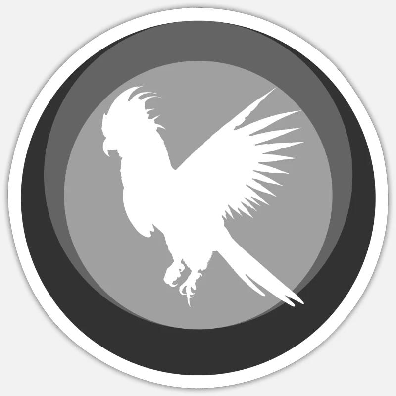 Cacatoès d’oiseaux Cacatoès - Sticker taille S (10 x 10 cm) - blanc mat