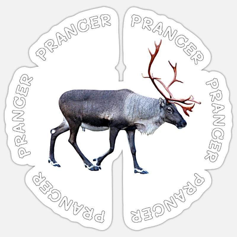 PRANCER - Sticker Größe S (10 x 10 cm) - Mattweiß