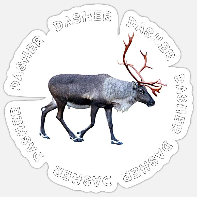 DASHER - Sticker Größe S (10 x 10 cm) - Mattweiß