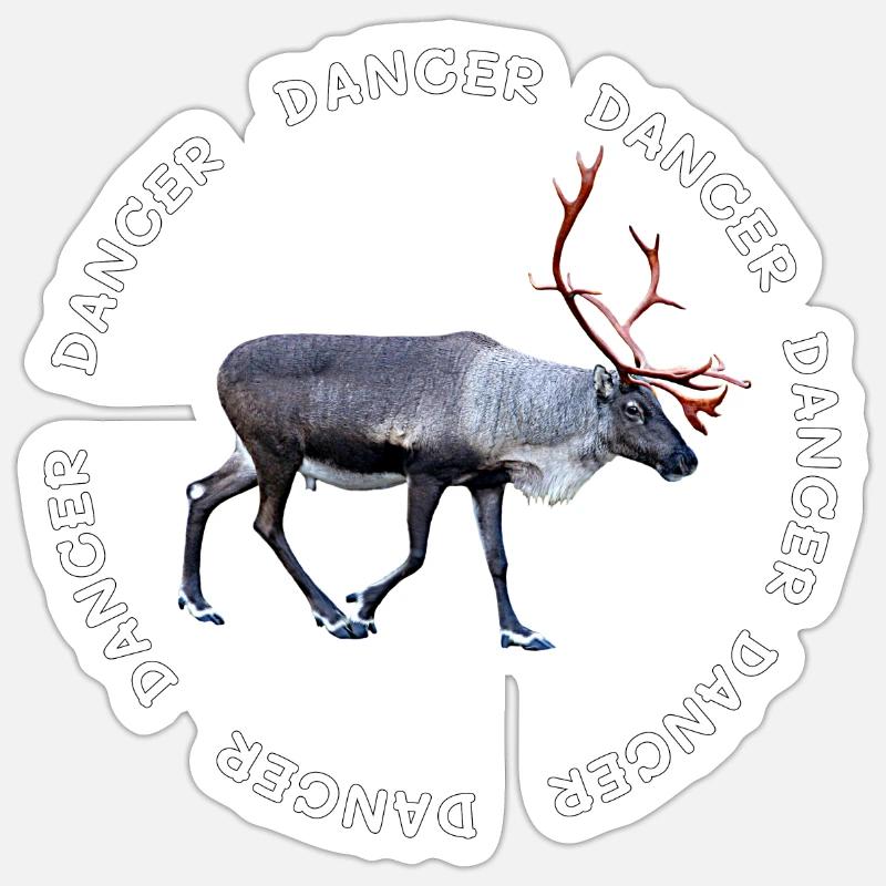 DANCER - Sticker size S (10 x 10 cm) - white matte