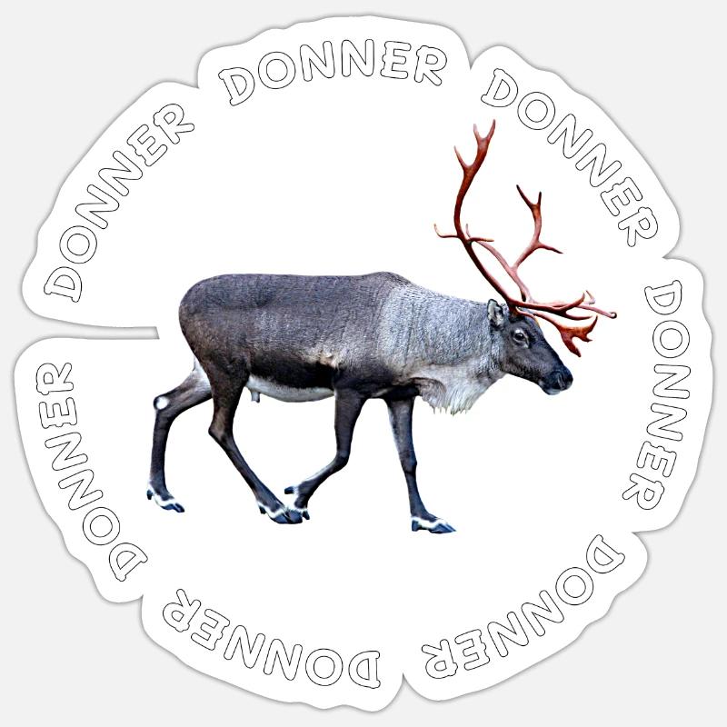 DONNER - Sticker Größe S (10 x 10 cm) - Mattweiß