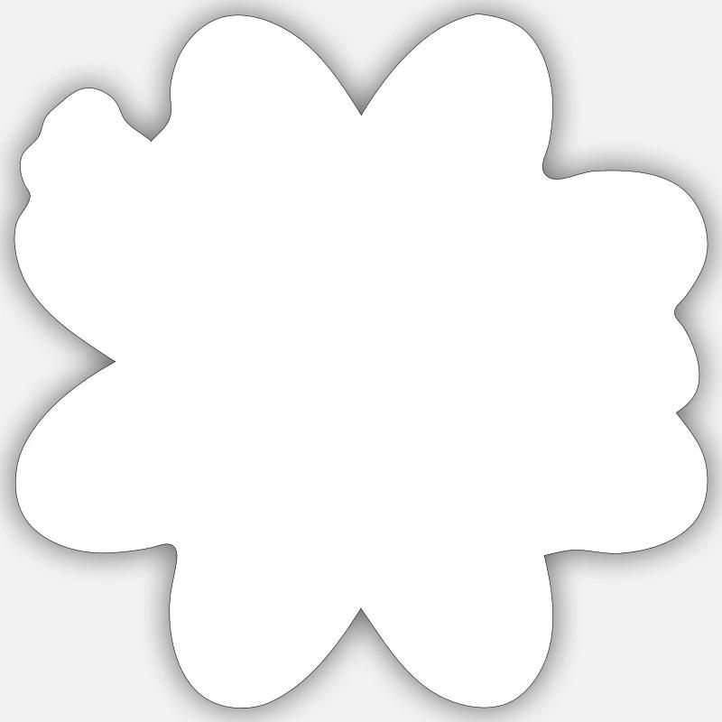 Cat White - Sticker size S (10 x 10 cm) - white matte
