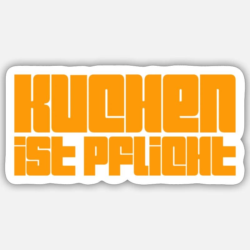 ich liebe Kuchen - Sticker Größe S (10 x 10 cm) - Mattweiß