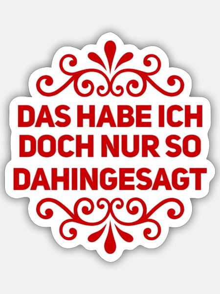 das war ohne Bedeutung - Sticker Größe S (10 x 10 cm) - Mattweiß