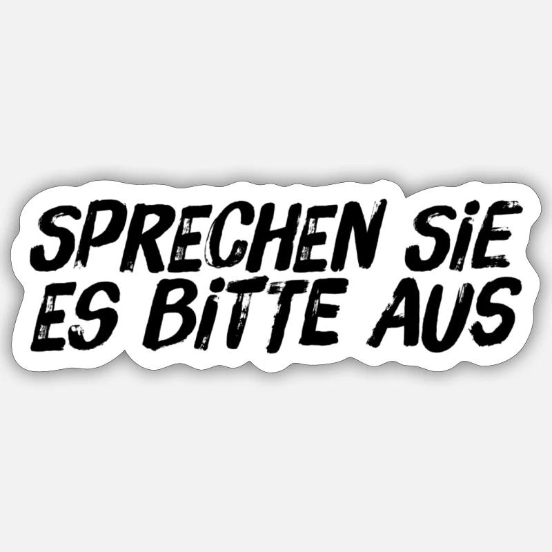 bitte aussprechen Sticker Größe S (10 x 10 cm)