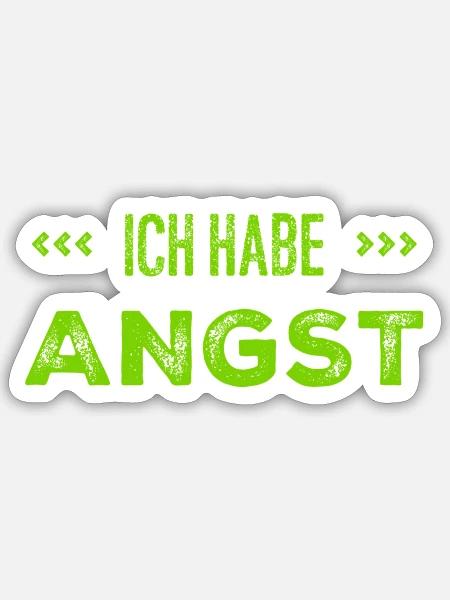 ich fühle Angst - Sticker Größe S (10 x 10 cm) - Mattweiß