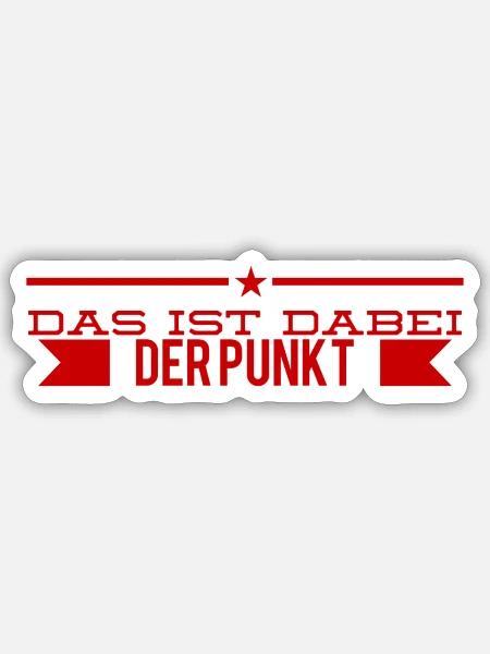 das ist mein Punkt - Sticker Größe S (10 x 10 cm) - Mattweiß