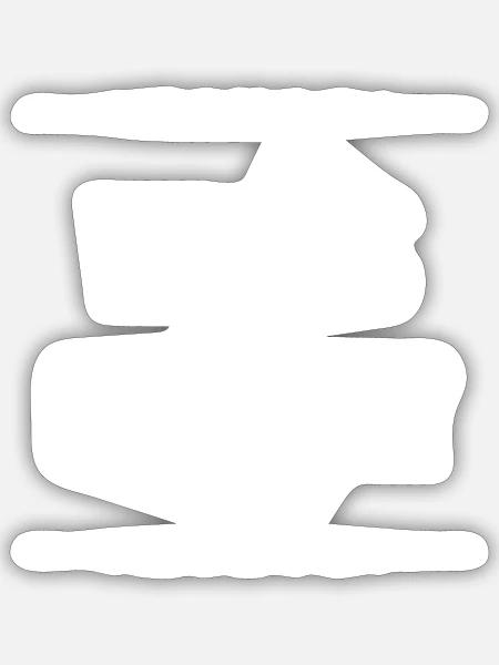 ich höre nichts - Sticker Größe S (10 x 10 cm) - Mattweiß