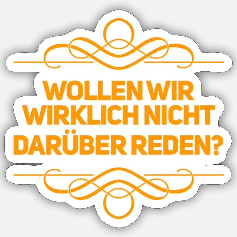 Redebedarf? - Sticker Größe S (10 x 10 cm) - Mattweiß