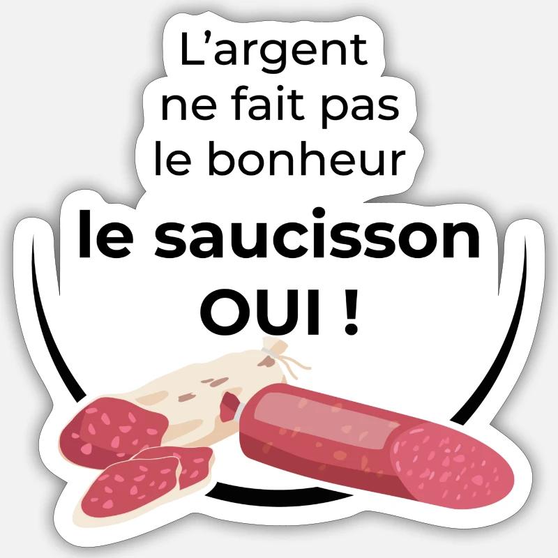 Saucisson Sticker taille S (10 x 10 cm)