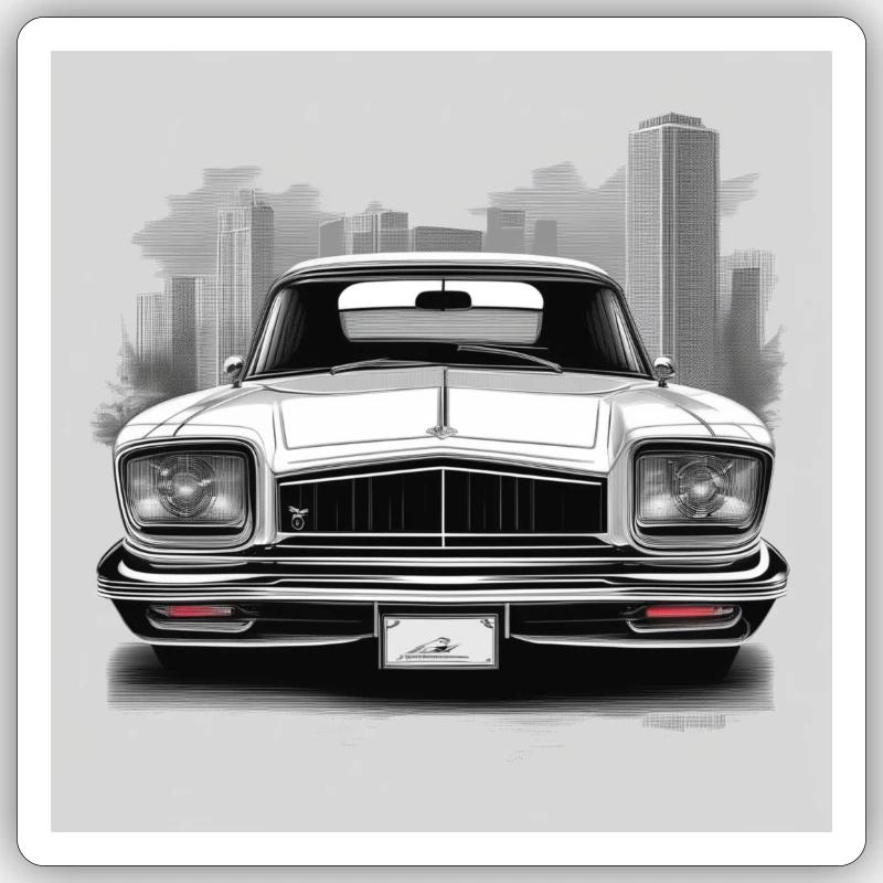 tshirt Auto - Sticker Größe S (10 x 10 cm) - Mattweiß