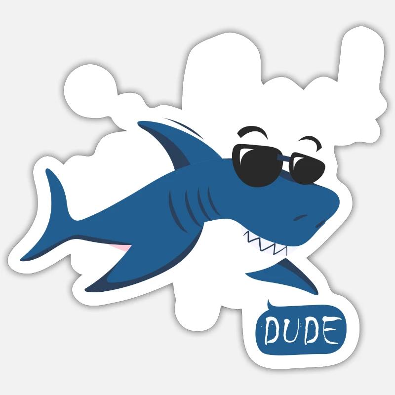 Cool Dude - Sticker Größe S (10 x 10 cm) - Mattweiß