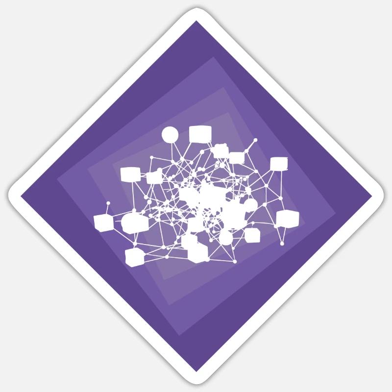 Crypto Bitcoin Crypto-monnaie - Sticker taille S (10 x 10 cm) - blanc mat