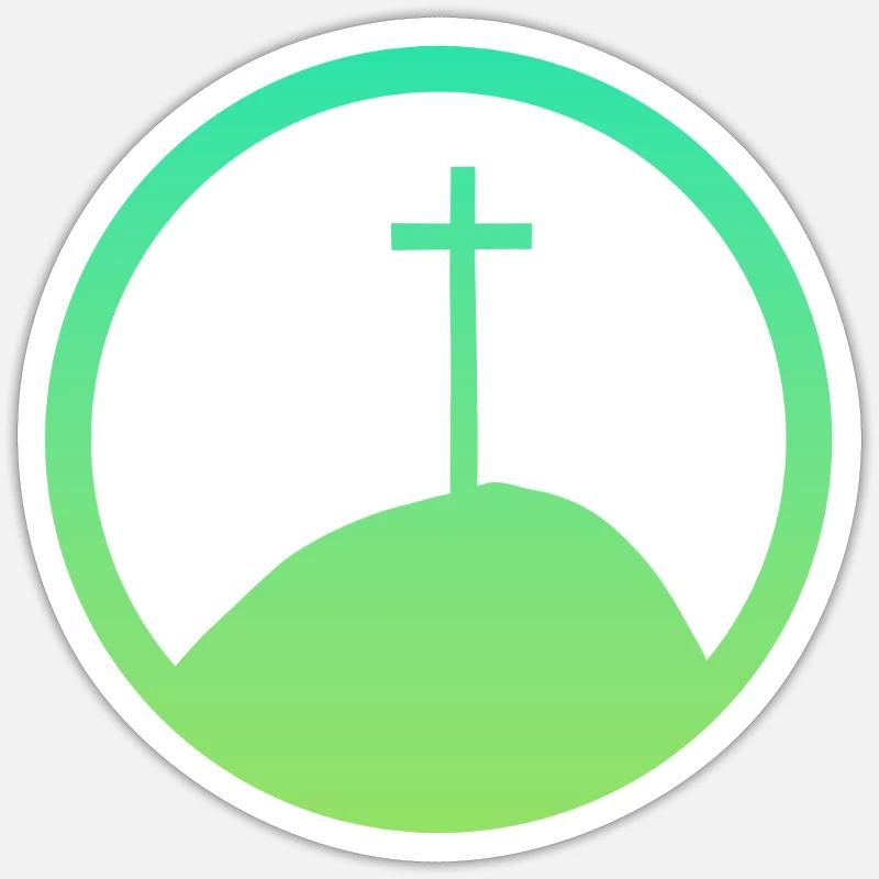 Bibelvers Kirche Bibelvers - Sticker Größe S (10 x 10 cm) - Mattweiß
