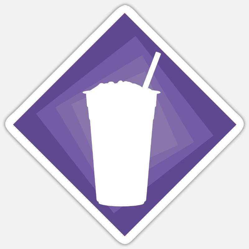 Bubble Tea Bubbletee Tee - Sticker Größe S (10 x 10 cm) - Mattweiß