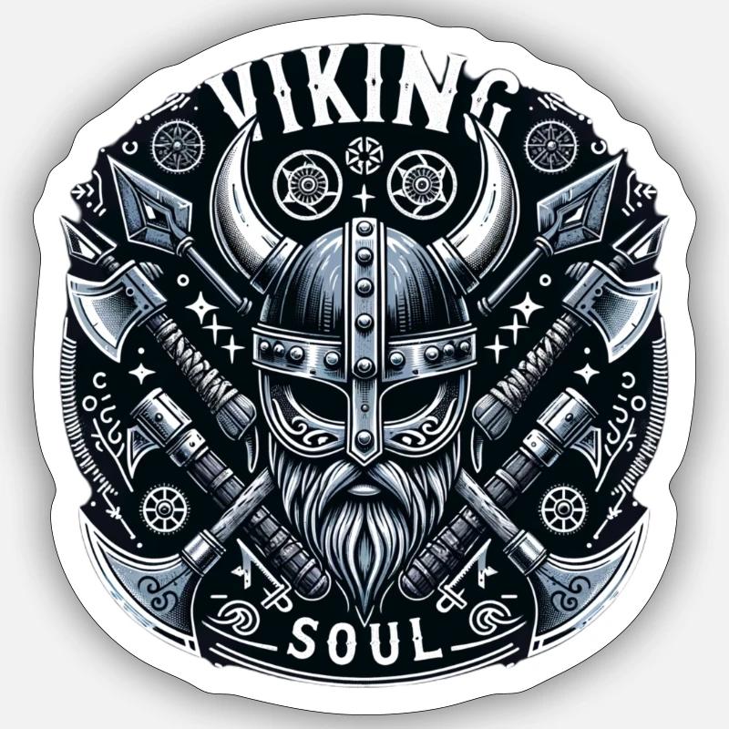 Wikinger-Seele Sticker Größe S (10 x 10 cm)