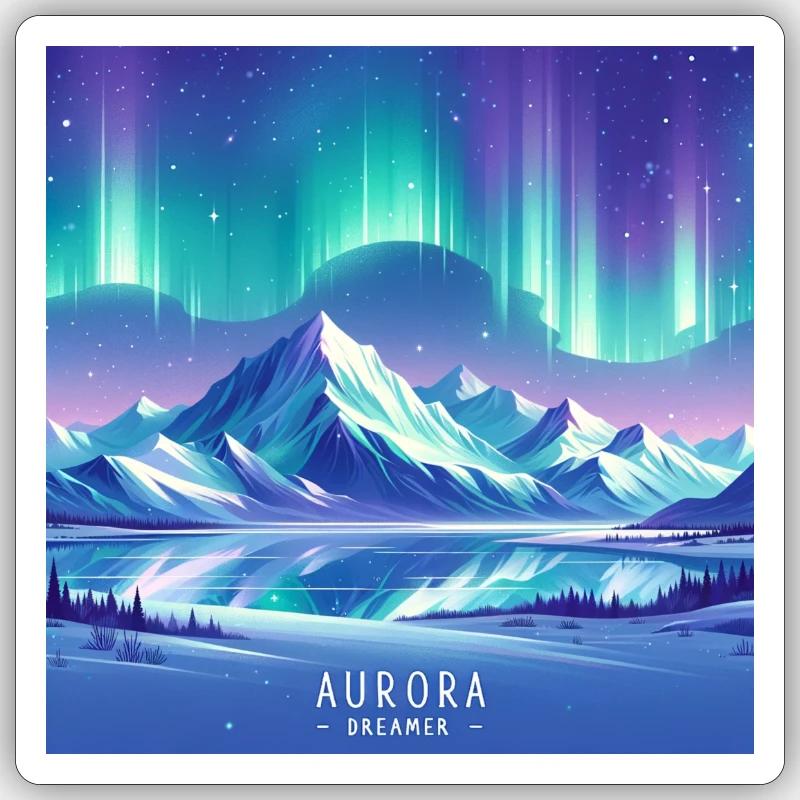 Aurora-Träumer - Sticker Größe S (10 x 10 cm) - Mattweiß