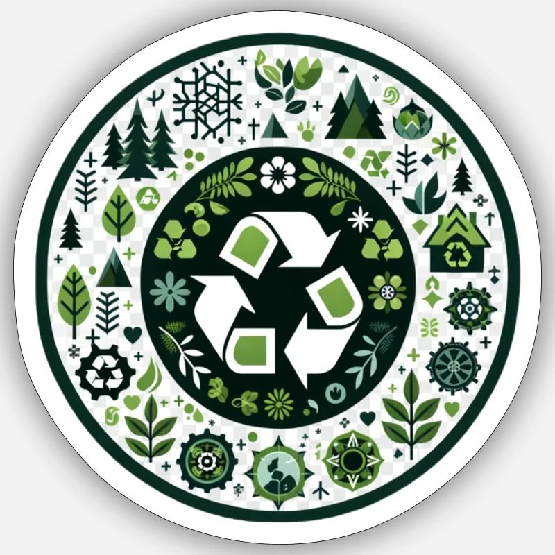 Eco Counscious - Sticker taille S (10 x 10 cm) - blanc mat