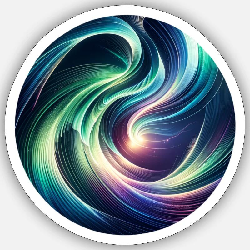 Aurora Borealis - Sticker size S (10 x 10 cm) - white matte