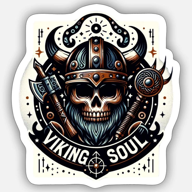 Wikinger-Seele Sticker Größe S (10 x 10 cm)