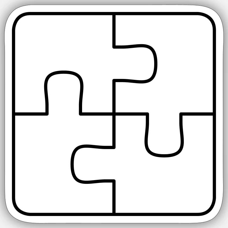 Puzzle Sticker Größe S (10 x 10 cm)