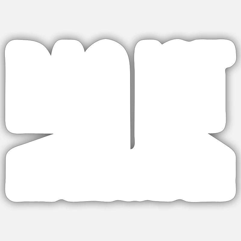Lügen über Lügen - Sticker Größe S (10 x 10 cm) - Mattweiß