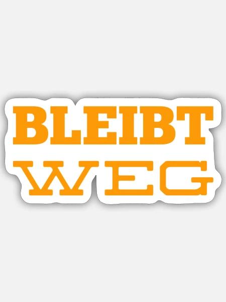 ich wünsche mir Abstand - Sticker Größe S (10 x 10 cm) - Mattweiß