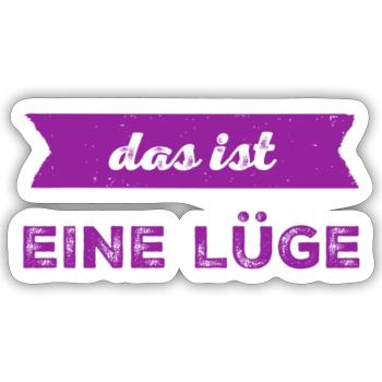 Lügen sind blöd - Sticker Größe S (10 x 10 cm) - Mattweiß - Vorne